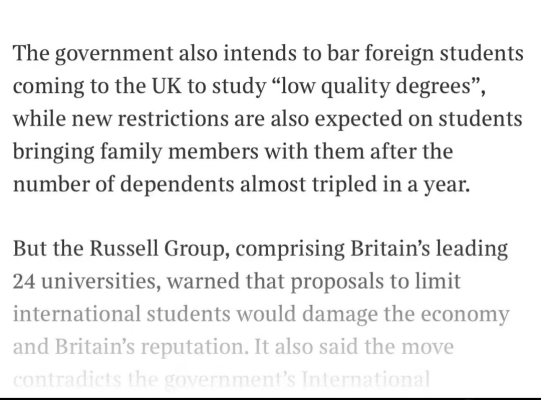英国拟收紧留学签证，要削减留学生移民数量？